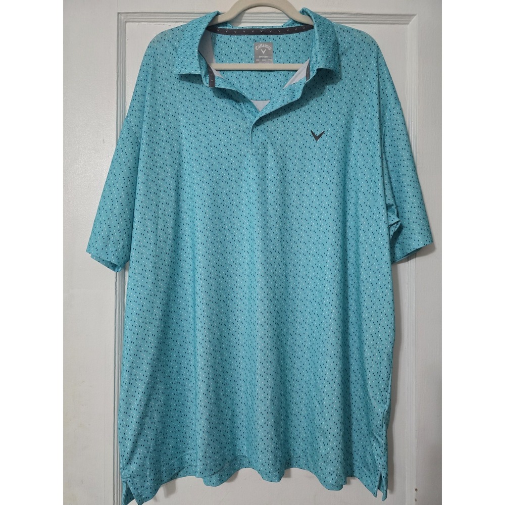 Callaway Opti-Dri Men's 2XL Short Sleeve Polo Blue Abstract